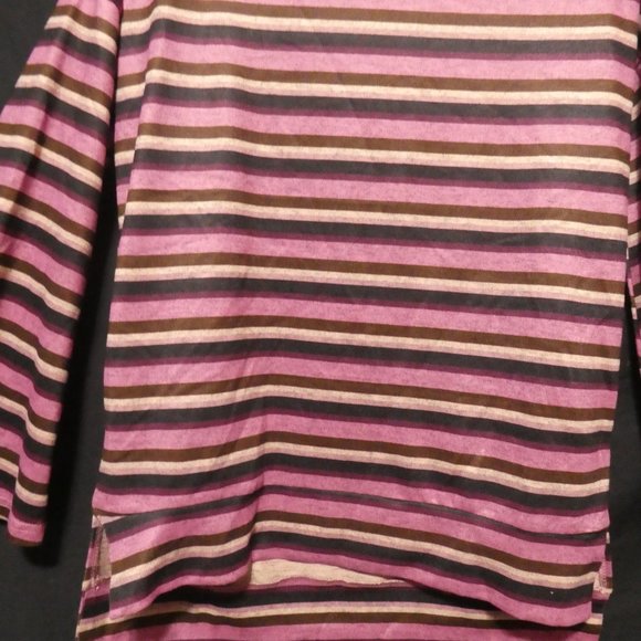 WEEKEND by SUZANNE BETRO | small | Striped Long Sleeve Scoop Neck Shirt | NWOT - Picture 7 of 16